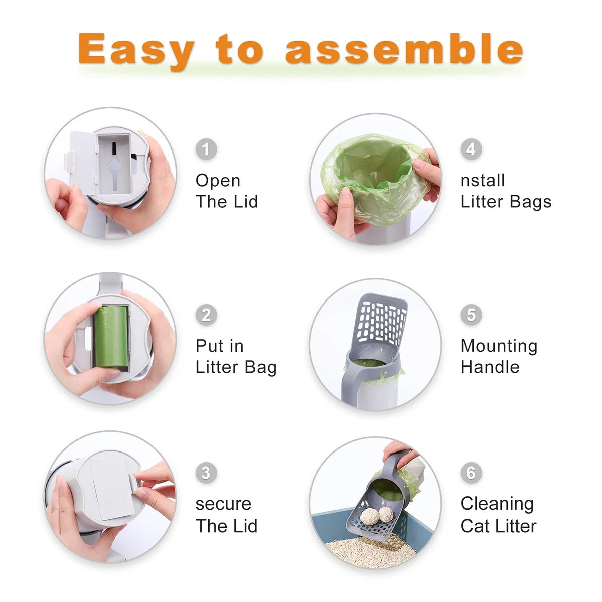 All-in-One Cat Litter Scoop | Durable Pet Accessory Built for Active, Playful, Energetic Pets