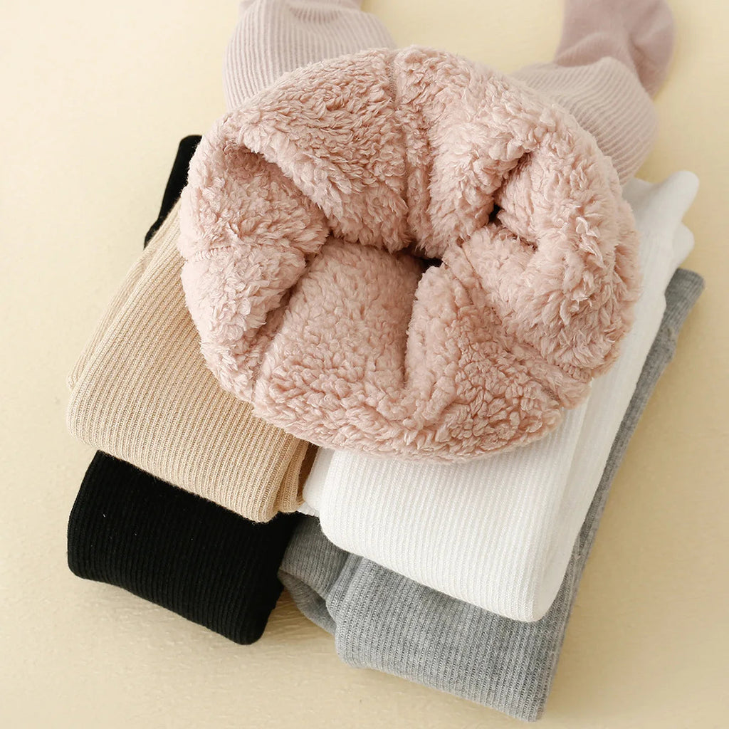 Kids Winter Fleece-Lined Leggings | Warm Thermal Leggings for Girls — School & Everyday