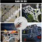 Halloween Giant Spider Web Decoration with Stakes | Festive, Charming & Built to Create Magical, Lasting Seasonal Memories