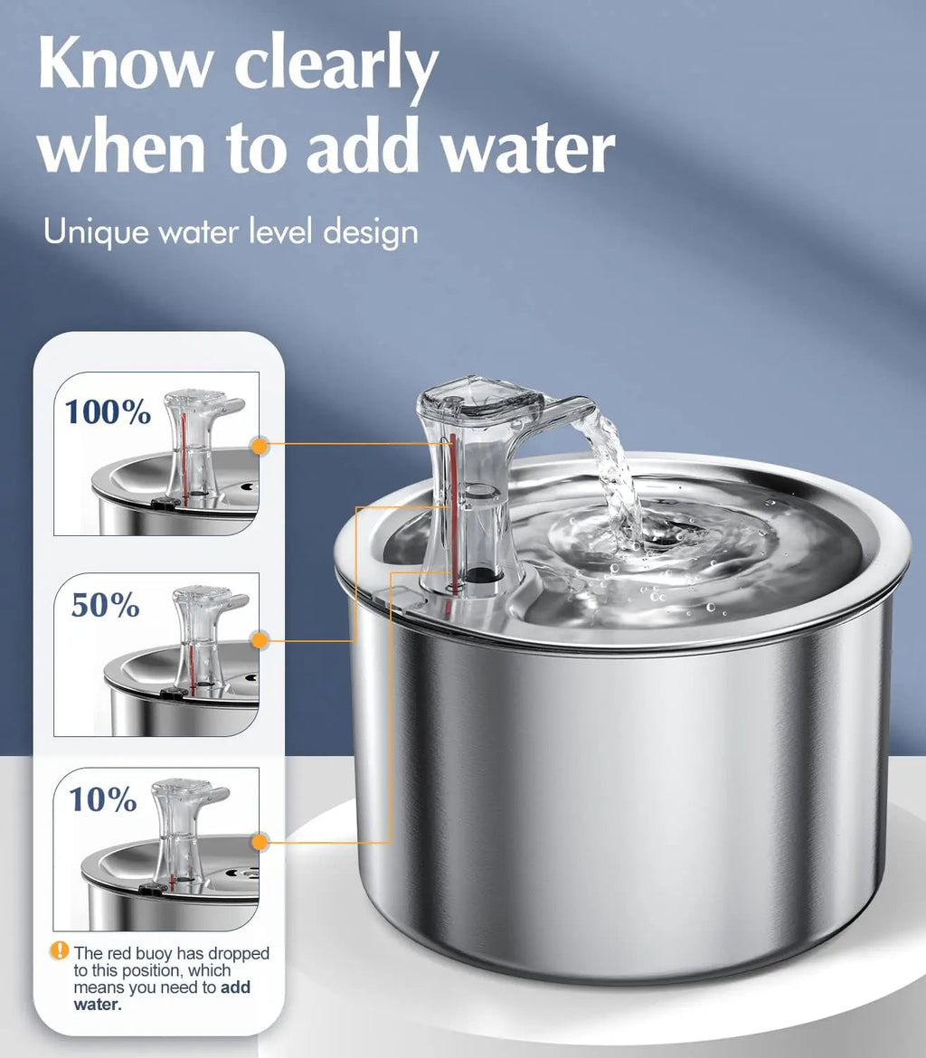 Stainless Steel Cat Water Fountain with Filter and Sensor | Premium Pet Care — Safe, Durable & Trusted by Pet Owners Everywhere