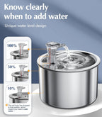 Stainless Steel Cat Water Fountain with Filter and Sensor | Premium Pet Care — Safe, Durable & Trusted by Pet Owners Everywhere