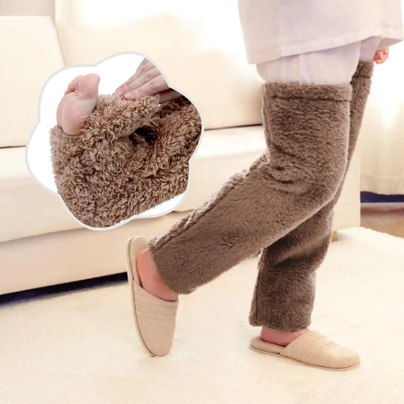 Fuzzy Thigh High Warm Socks | Over the Knee Fluffy Leg Warmers for Women