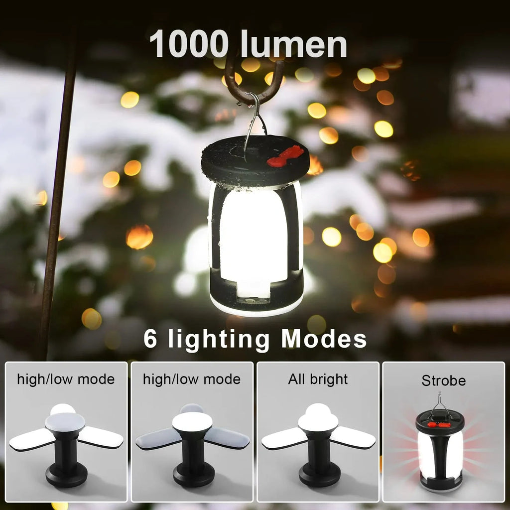 Solar USB Folding Leaf Camping Lantern | Waterproof Outdoor LED Light for Camping & Garden