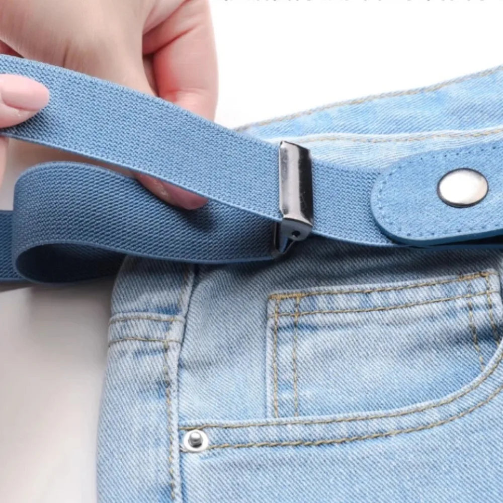 Adjustable Elastic Invisible No-Buckle Belt | Seamless Stretch Belt for Men — No Holes, No Bulge