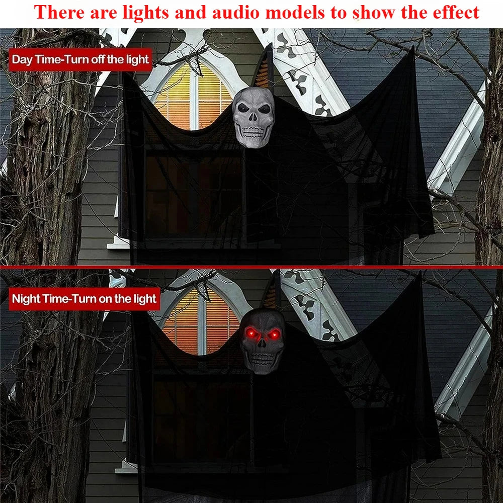Outdoor Halloween Ghost Decoration with Skeleton Mask | Beautiful, Festive & Built to Last Season After Wonderful Season