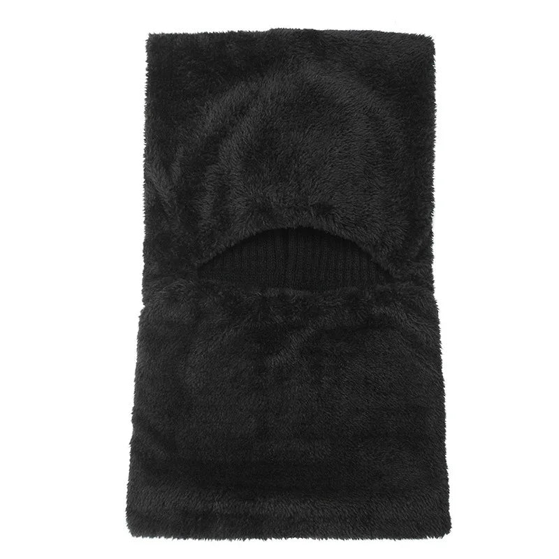 Knit Beanie Balaclava with Peak Visor | Full Face Winter Hat for Skiing & Cycling