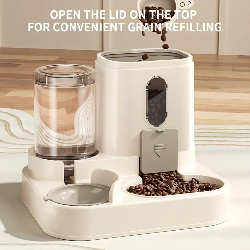 2 in 1 Dog and Cat Feeder with Water Dispenser | Designed for Happy, Healthy, Well-Loved Pets of Every Breed