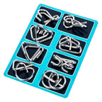 8 Piece Metal Puzzle Ring Set Brain Teaser Toys | Fun & Educational Toy for Curious, Creative, Confident Kids