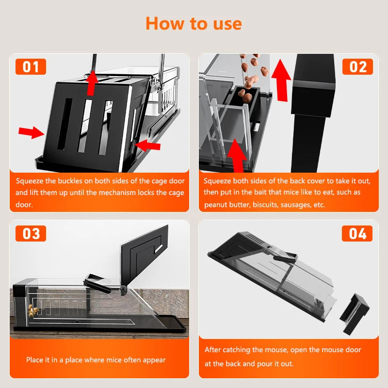 Automatic Mouse Trap Cage with Sensitive Trigger | Stylish Home Essential That Transforms & Elevates Your Living Space