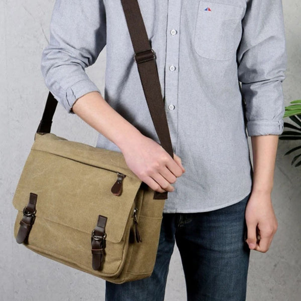Mens Canvas Satchel Messenger Sling Bag | Premium Quality, Thoughtful Design — Built for Real Everyday Life