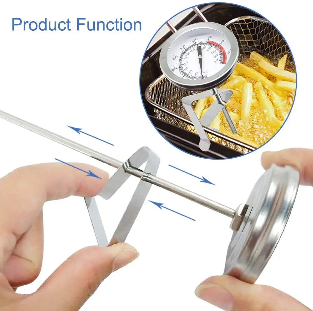 Stainless Steel Deep Fry Thermometer with Long Probe | Quality Home Accessory Built to Look Great & Last for Years