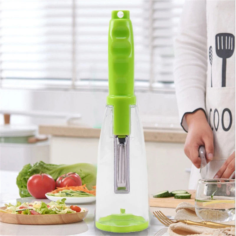 Multifunction Apple and Vegetable Peeler with Storage Tube | Every Home Cook Needs This — Save Time, Reduce Effort, Eat Better