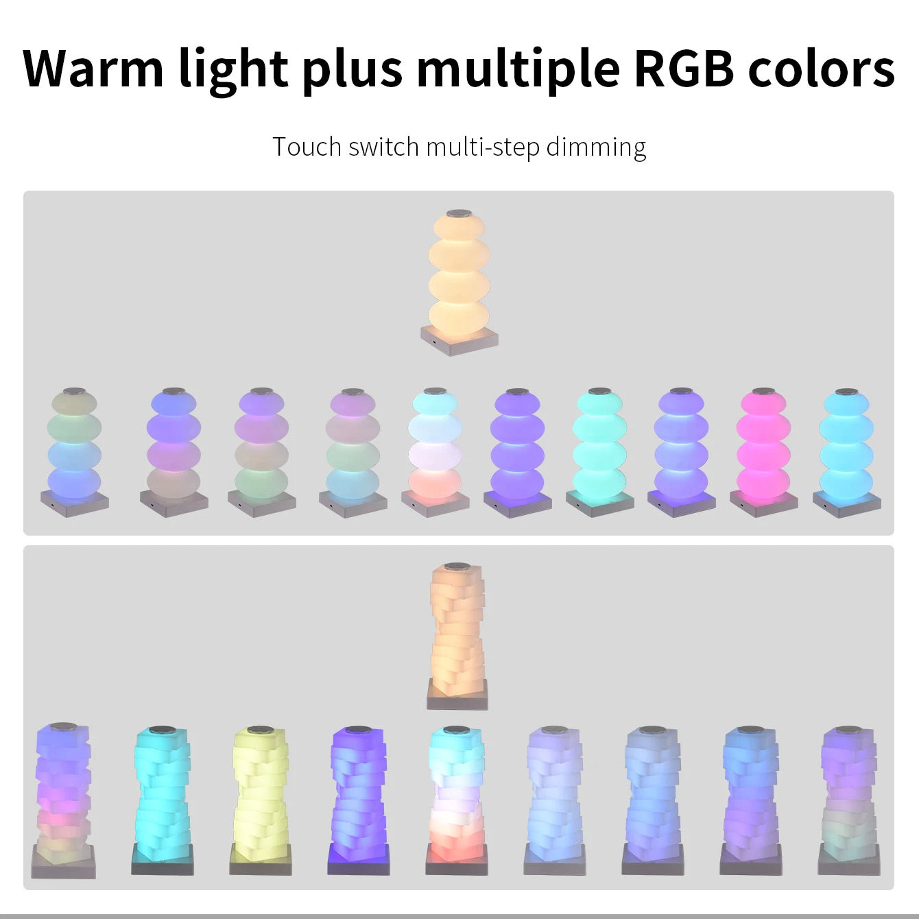 RGB LED Bedside Lamp with Touch Control | Quality Home Accessory Built to Look Great & Last for Years