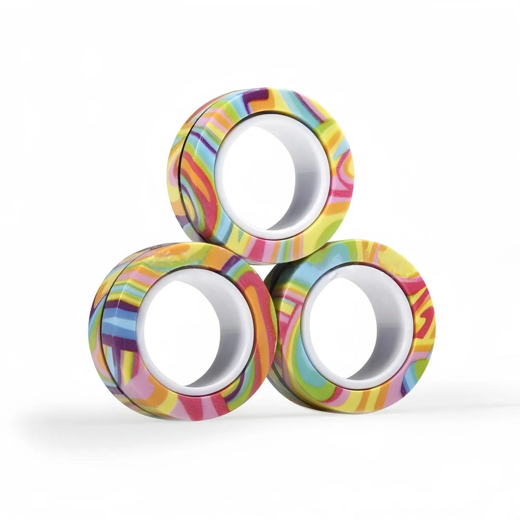 Magnetic Fidget Ring Spinner Set | Satisfying Stress Relief Toy for Adults & Teens
