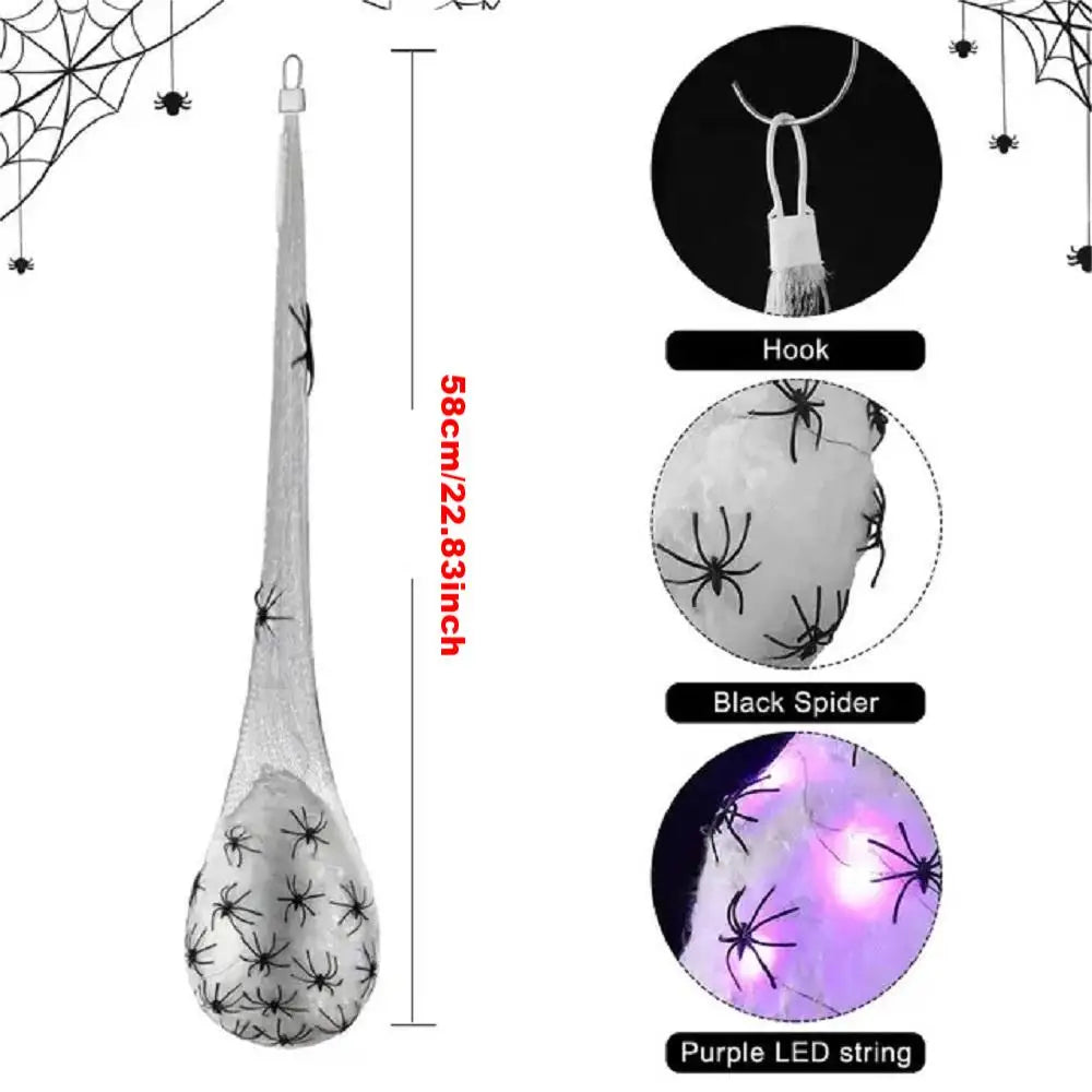 Light Up Spider Egg Sacs Halloween Decor Hanging Prop | The Perfect Seasonal Touch for Your Home — or as a Thoughtful Gift