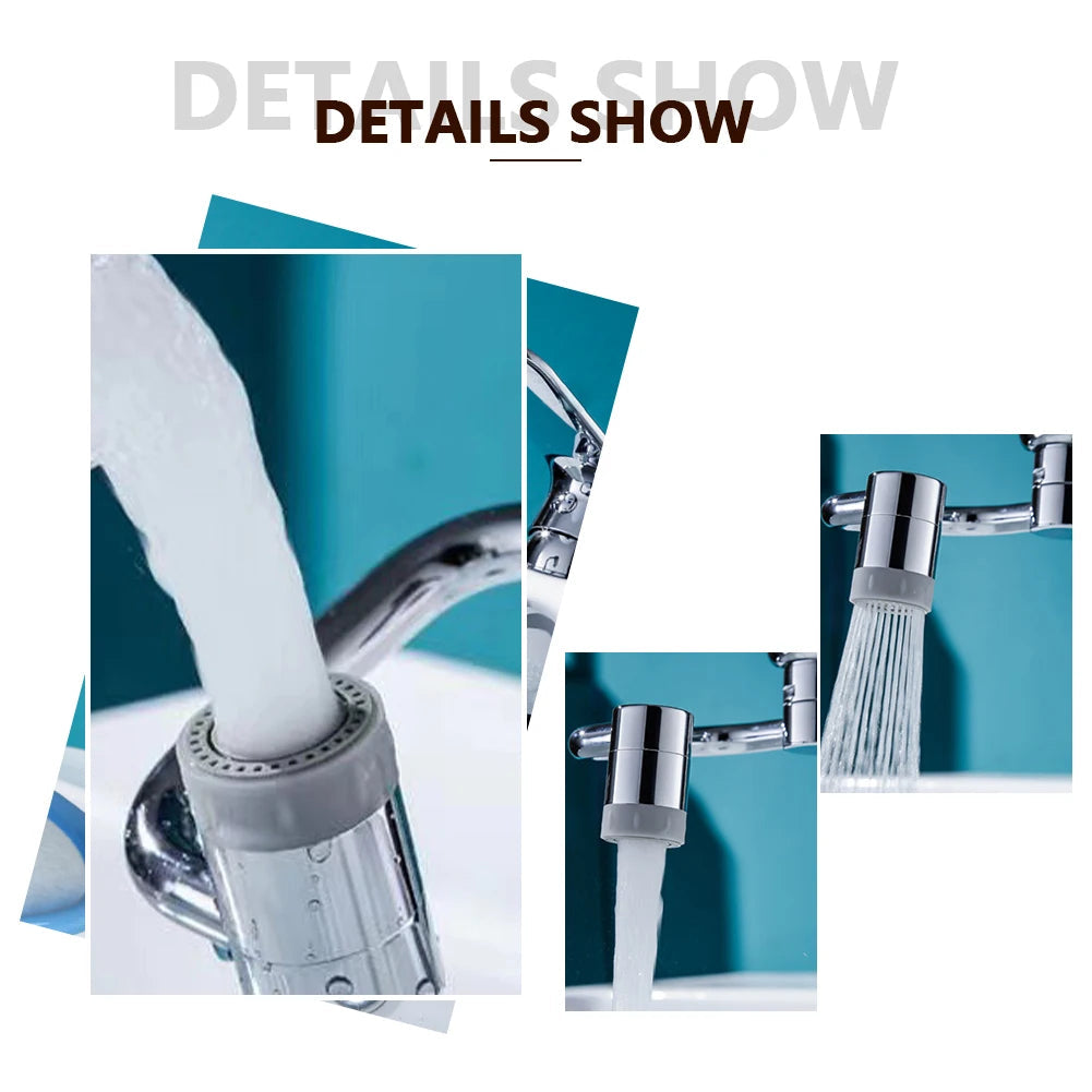 1080° Rotating Universal Faucet Extender | Multi-Spray Tap Attachment for Kitchen & Bathroom