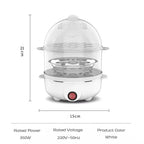 Double Layer Multifunctional Electric Egg Cooker | Perfect Boiled, Poached & Steamed Eggs Every Time