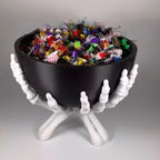 Gothic Skeleton Hands Halloween Candy Bowl | Bring the Magic of the Season into Your Home with This Beautiful Piece