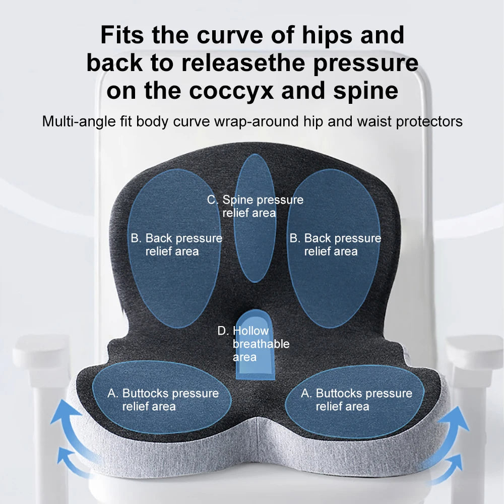 Memory Foam Lumbar Pillow Seat Cushion | Support Your Body, Reclaim Your Comfort & Move More Freely Every Day