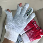Fleece Lined Knit Fingerless Gloves | Convertible Mittens for Women — Warm Winter Warmers