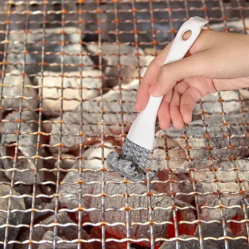 V-Shaped Barbecue Grill Brush with Scraper | Premium Outdoor Essential for Garden Lovers — Built to Last Outdoors