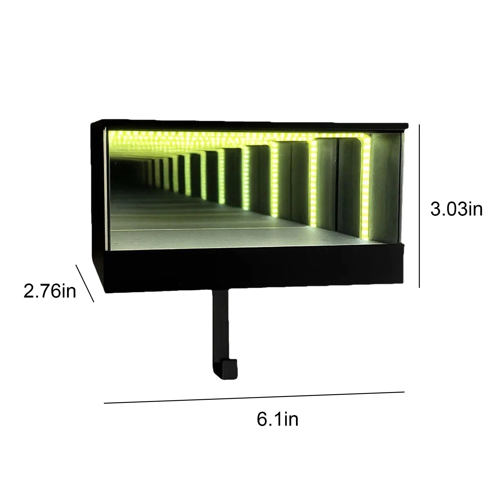 Infinity LED 3D Car Key Holder | Wall-Mounted Key Organiser with Infinity Mirror LED Effect