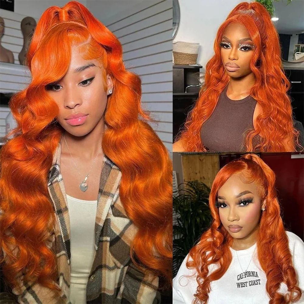 Long Wavy Orange Ginger Red Lace Front Wig | Outstanding Quality & Great Value — A Genuine Everyday Essential