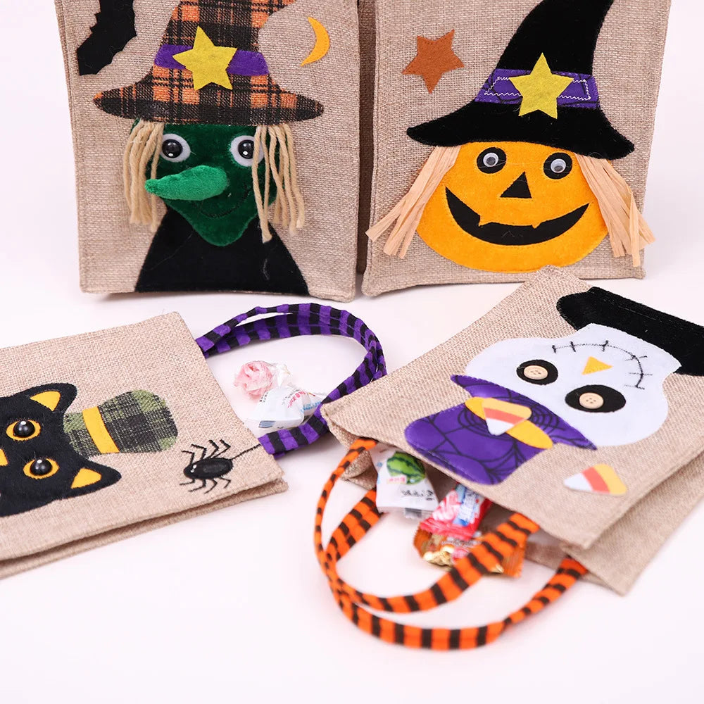 Halloween Treat Bag with Pumpkin Cat Witch and Skull Design | Designed for Happy, Healthy, Well-Loved Pets of Every Breed
