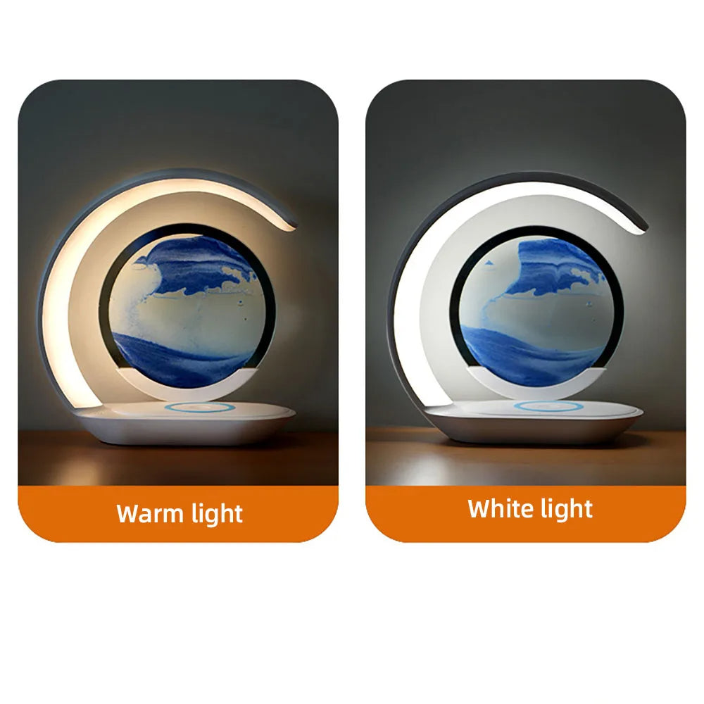 3D Sand Art Table Lamp with Wireless Charger | Compact, Powerful & Ready to Go — Premium Tech at Outstanding Value