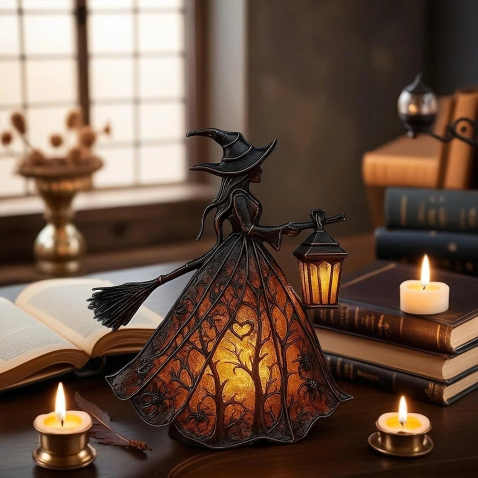 Halloween Witch Table Lamp Spooky Desk Decor Light | Beautiful, Festive & Built to Last Season After Wonderful Season