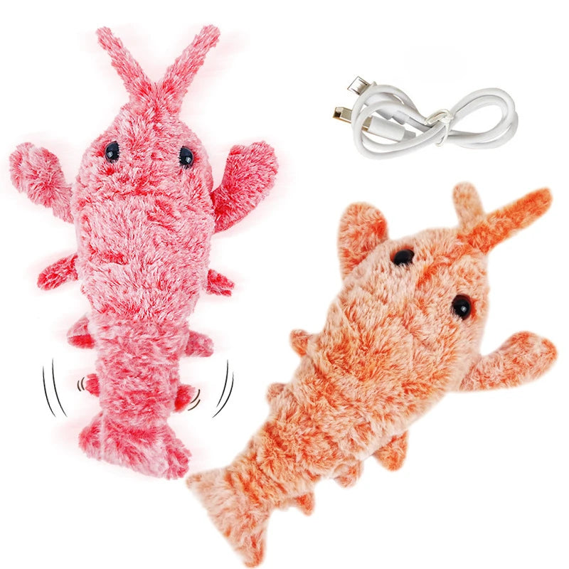 Electric Jumping Shrimp Interactive Cat & Dog Toy | Motion-Activated Wriggling Plush Pet Toy