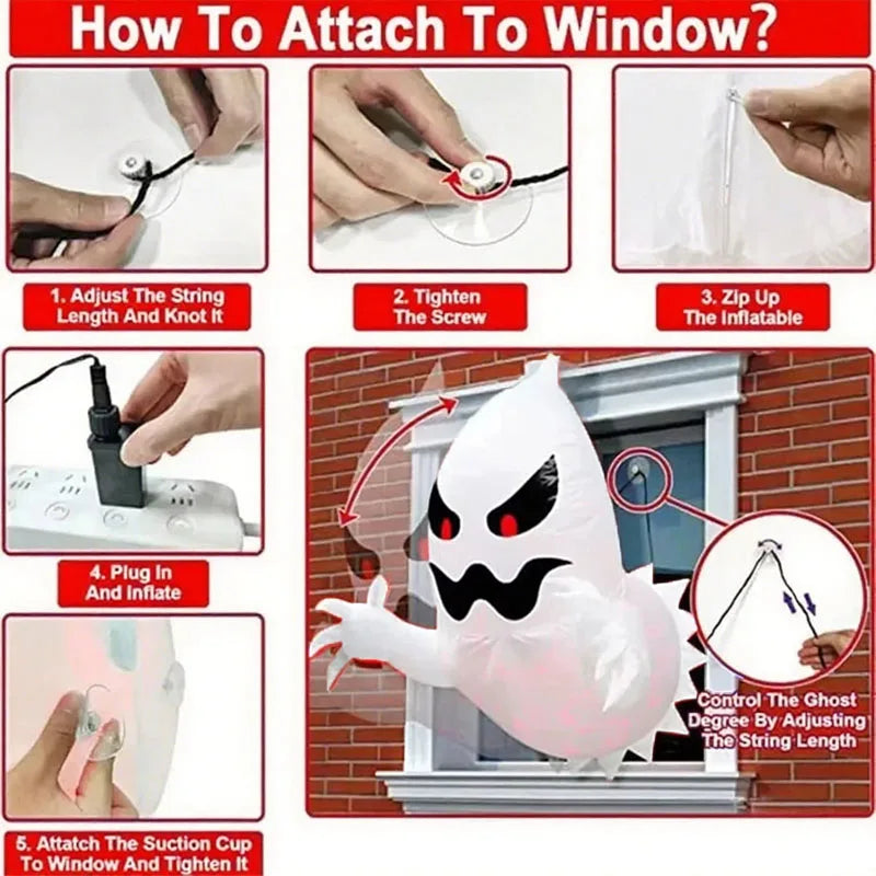 4.59ft Inflatable Halloween Ghost Decoration | Some Decorations Are Just Décor — This One Becomes Part of Your Tradition