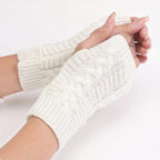 Women's Knit Fingerless Winter Gloves | Stylish Knitted Hand Warmers for Women