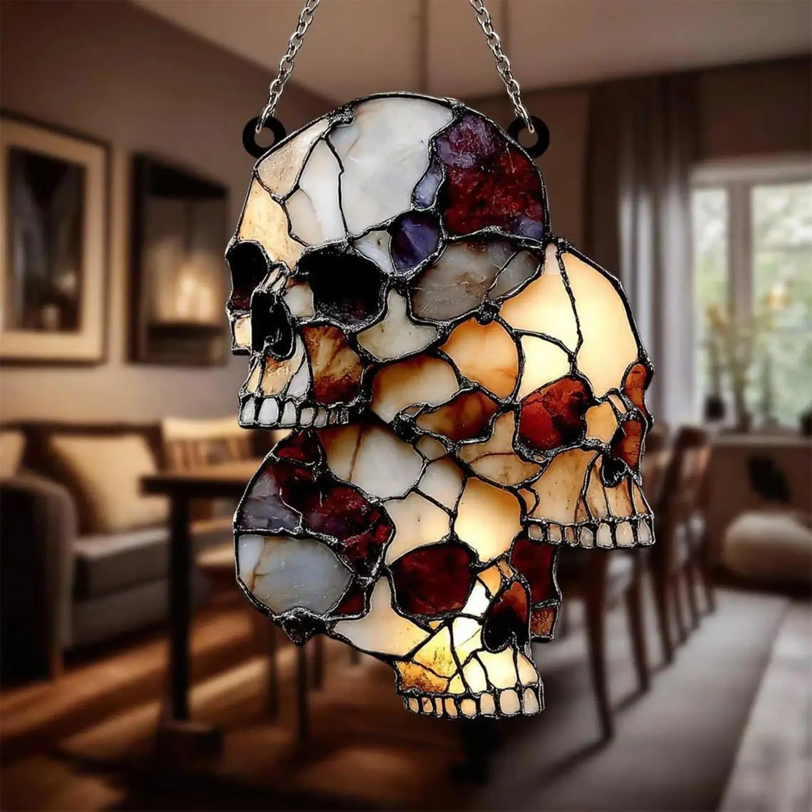 Hanging Skeleton Head Halloween Skull Decoration | The Perfect Seasonal Touch for Your Home — or as a Thoughtful Gift