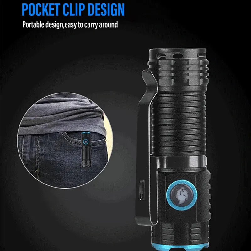 Compact Rechargeable Flashlight LED Torch | Engineered for the Great Outdoors — Lightweight, Tough & Dependable