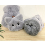 Plush Animal Fingerless Gloves