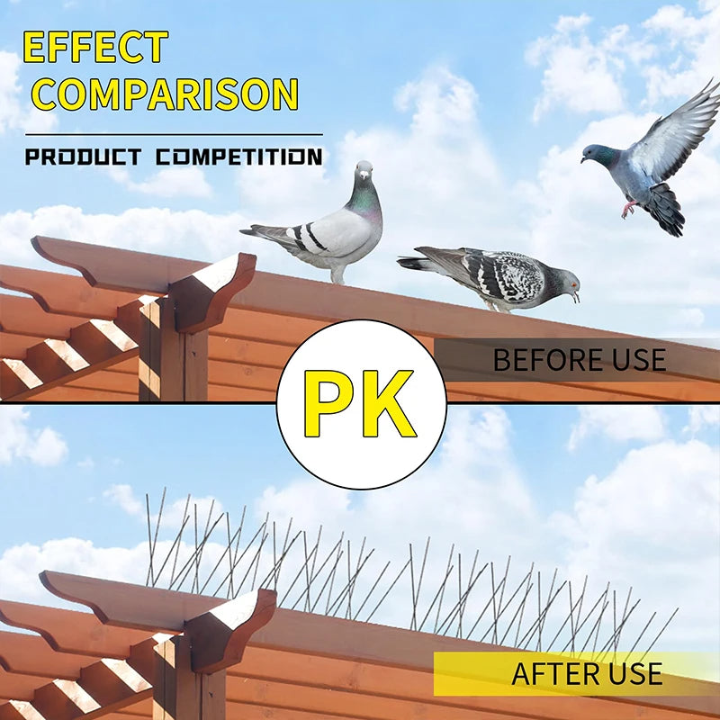 Outdoor Stainless Bird Repeller Spikes | Premium Outdoor Essential for Garden Lovers — Built to Last Outdoors