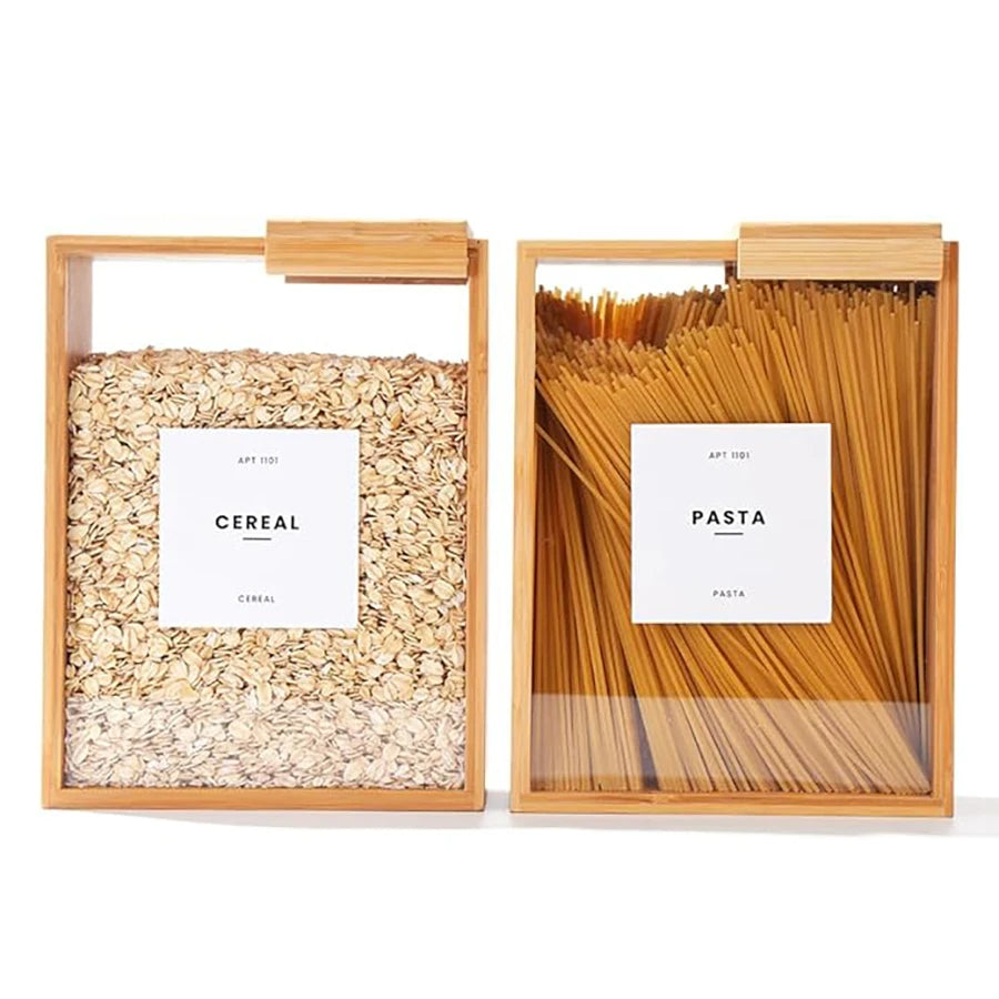Bamboo Cereal Dispenser and Food Storage Container | Restaurant-Quality Results in Your Own Kitchen — Every Single Time