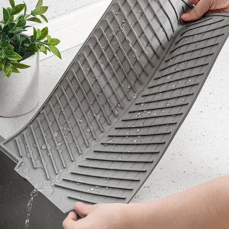 Silicone Dish Drying Mat with Drain Design | Every Home Cook Needs This — Save Time, Reduce Effort, Eat Better
