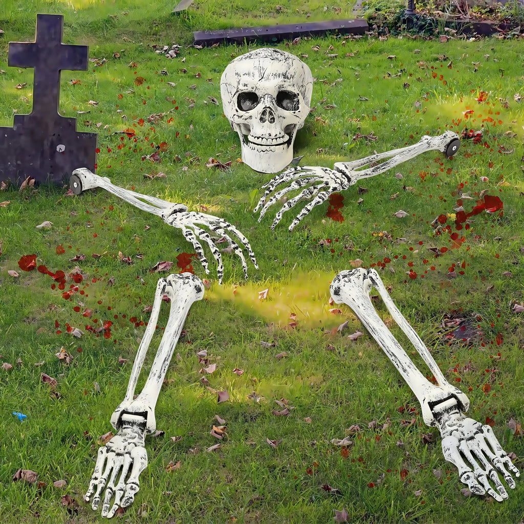 Spooky Skeleton Yard Decoration with Realistic Bones | Some Decorations Are Just Décor — This One Becomes Part of Your Tradition