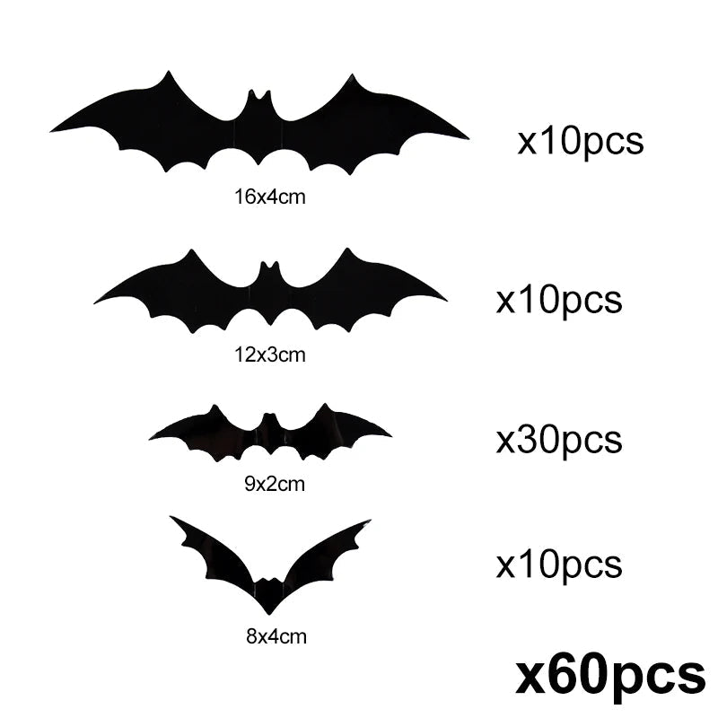 3D PVC Halloween Bats Wall Stickers | The Perfect Seasonal Touch for Your Home — or as a Thoughtful Gift