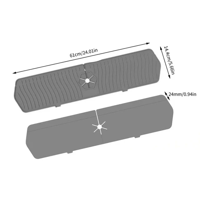 Silicone Kitchen Sink Splash Guard | Waterproof Countertop Protector for Kitchen & Bathroom