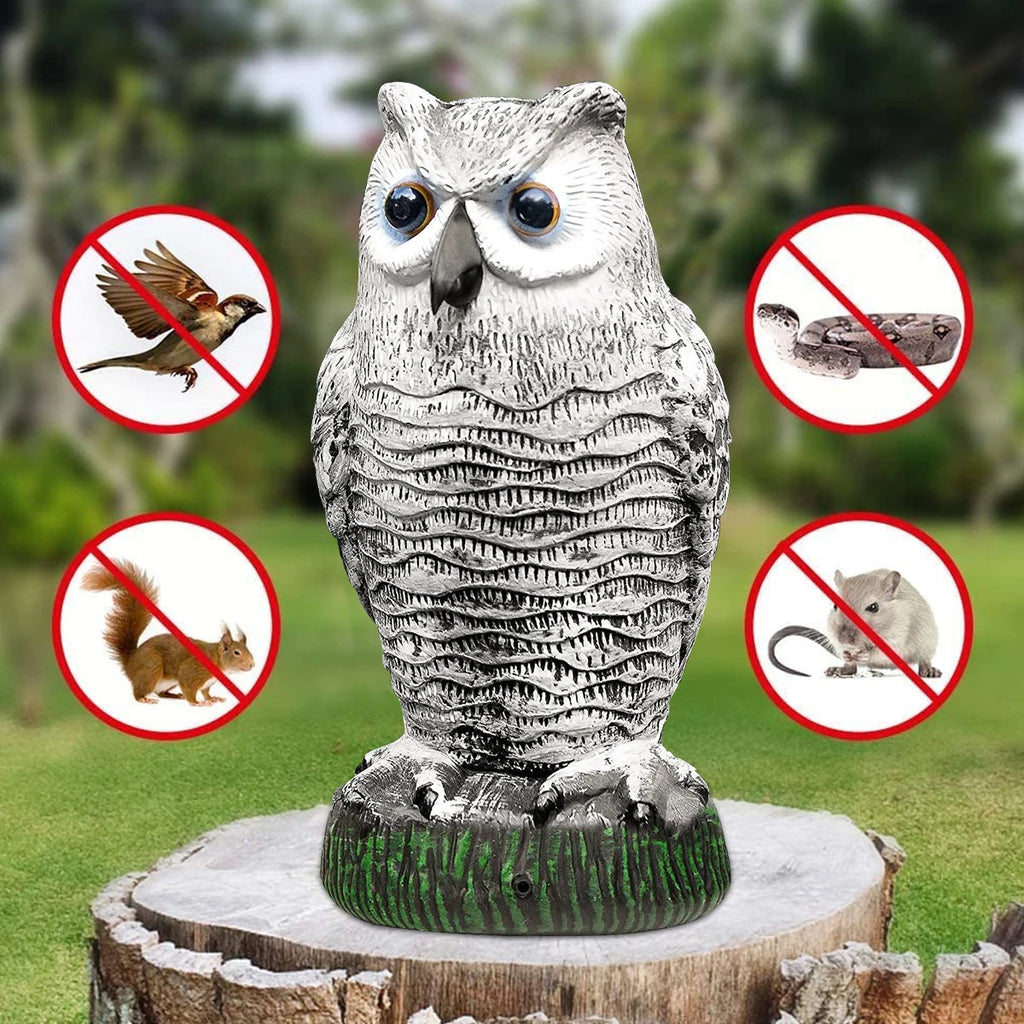 Realistic Owl Decoy Bird Repeller | Hardy, Weather-Resistant & Beautifully Designed for Your Outdoor Space