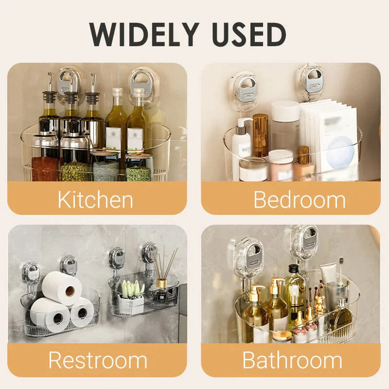 Multipurpose Suction Cup Storage Rack | Compact, Stylish & Incredibly Useful — An Everyday Home Must-Have