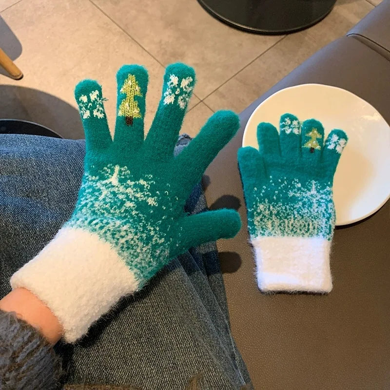 Fleece Lined Knit Fingerless Gloves | Convertible Mittens for Women — Warm Winter Warmers