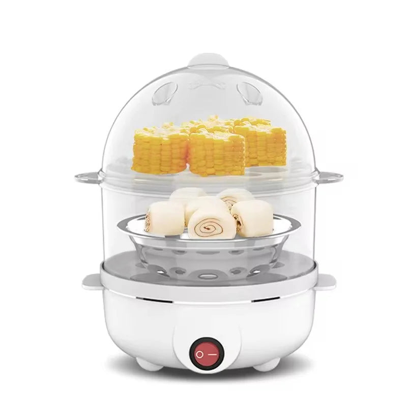 Double Layer Multifunctional Electric Egg Cooker | Perfect Boiled, Poached & Steamed Eggs Every Time