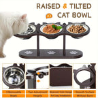 Elevated Cat Bowl with 3 Stainless Steel Dishes | Trusted by Pet Owners — Safe, Easy to Use & Built to Last