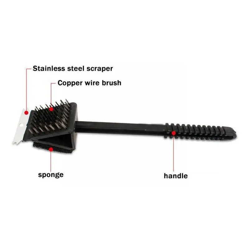 3 in 1 Barbecue Grill Brush with Scraper and Sponge | Make Your Garden Beautiful, Functional & the Envy of the Neighbourhood