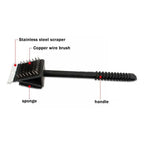 3 in 1 Barbecue Grill Brush with Scraper and Sponge | Make Your Garden Beautiful, Functional & the Envy of the Neighbourhood