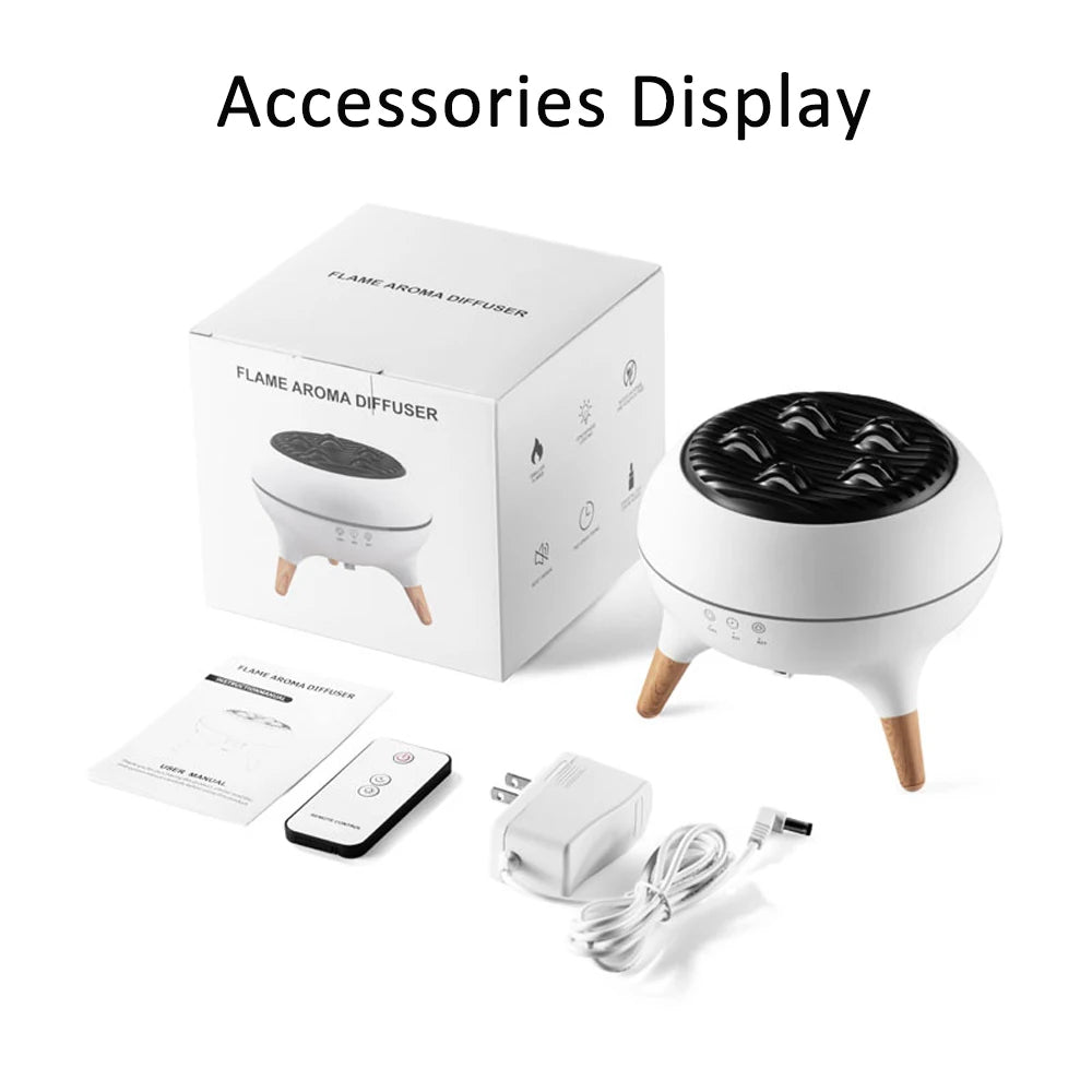 Dynamic Jellyfish Flame Aroma Diffuser | Ultrasonic Essential Oil Diffuser with LED Flame Effect